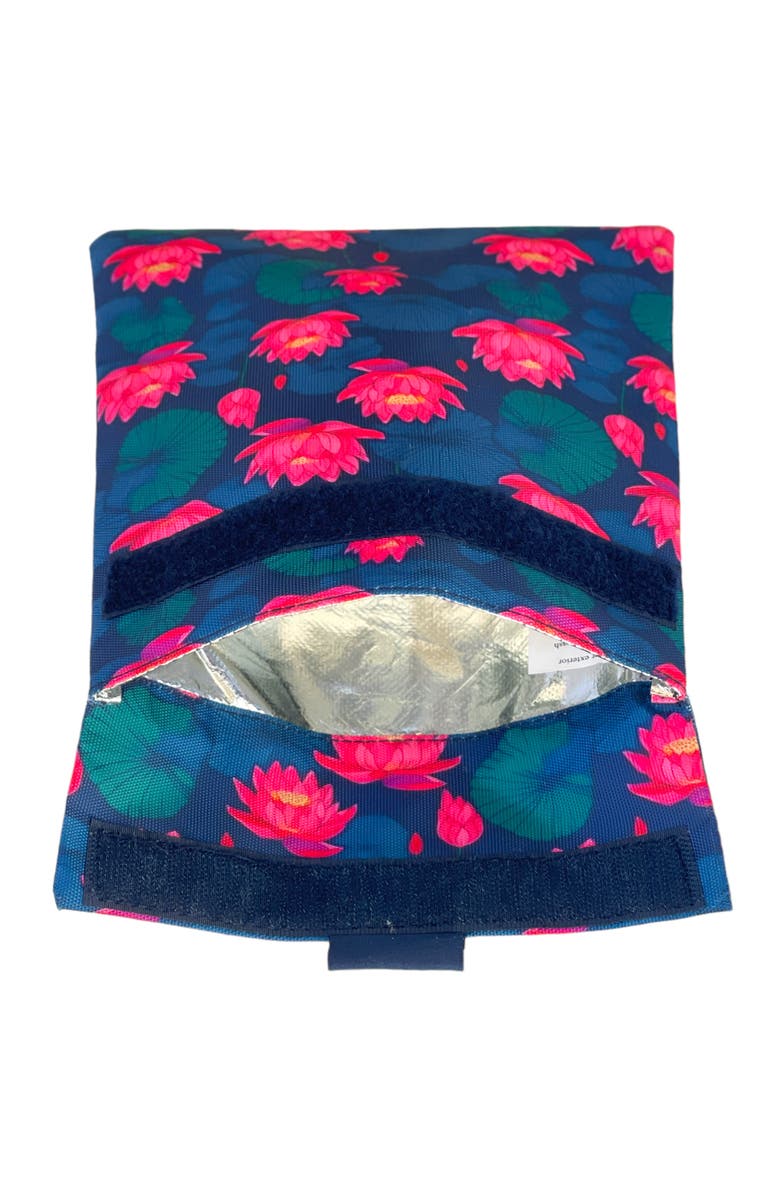 Yumbox Reusable Sandwich Bags Insulated, Washable, Eco-Friendly Fabric Pouches for Snacks, Wraps & Lunches, Alternate, color, Navy And Lotus Phases