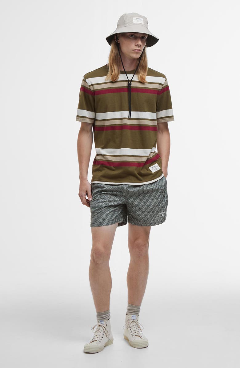 Barbour Shell Swim Trunks, Alternate, color, Olive Green