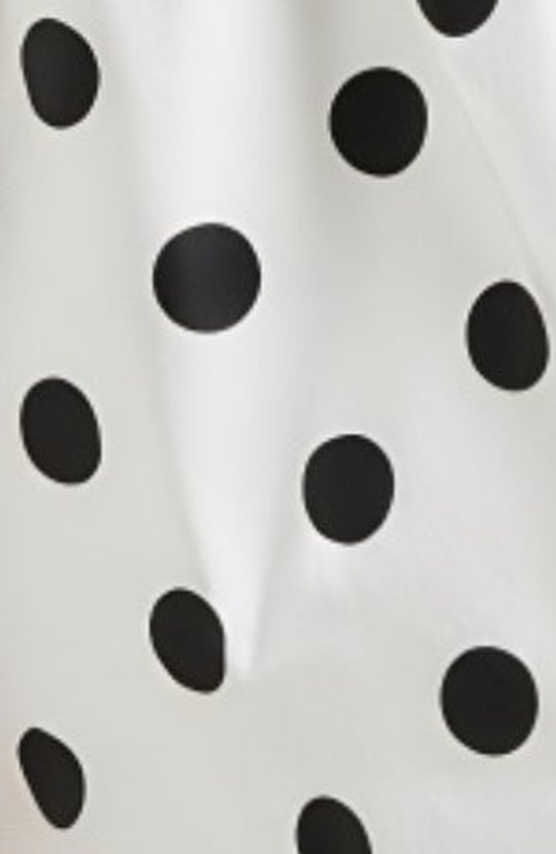 Modenaire Polka Dot Gathered Bust Flared Corset Bodice Mini Dress In White