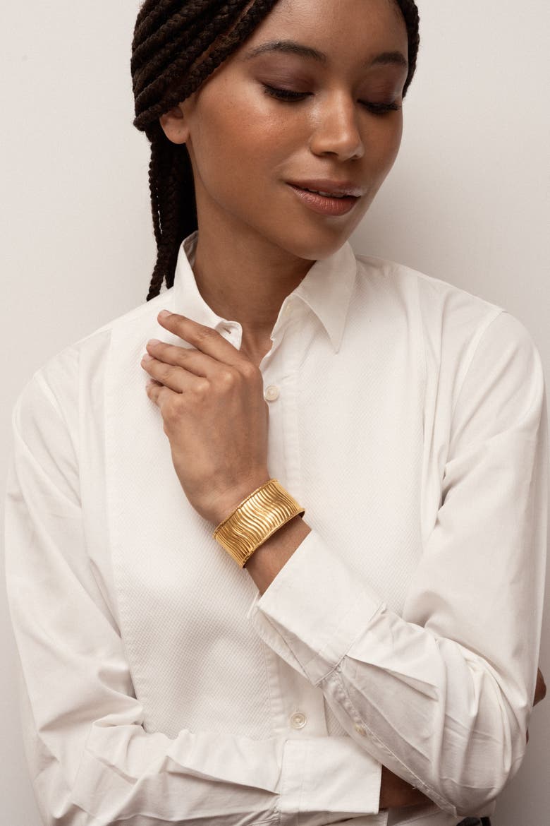Bambou Cuff, Alternate, color, GOLD