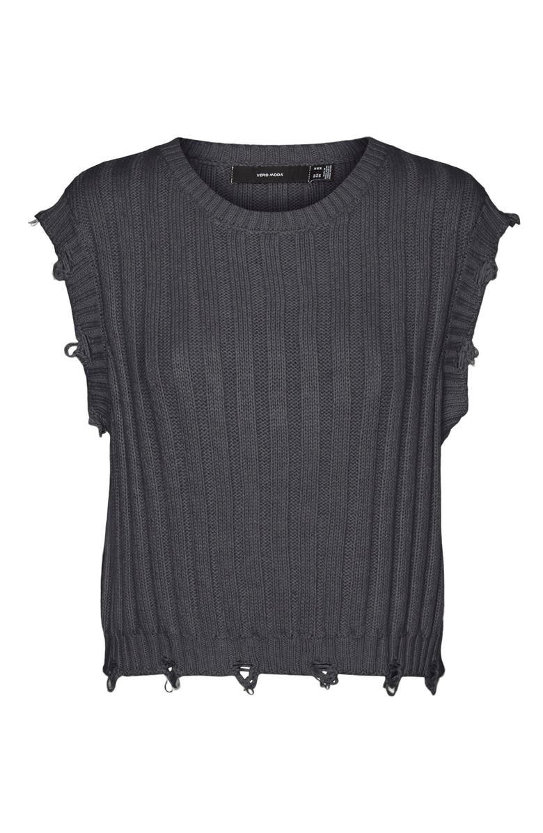 VERO MODA Danna Distressed Sleeveless Sweater, Main, color,