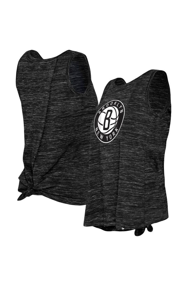 New Era Women's New Era Black Brooklyn Nets Space Dye Active Tank Top, Main, color, Black