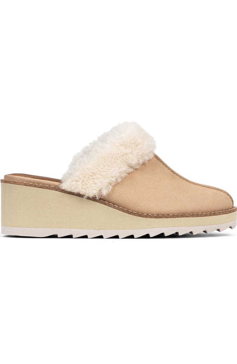 Donald Pliner Genuine Shearling Trim Wedge Mule, Alternate, color,