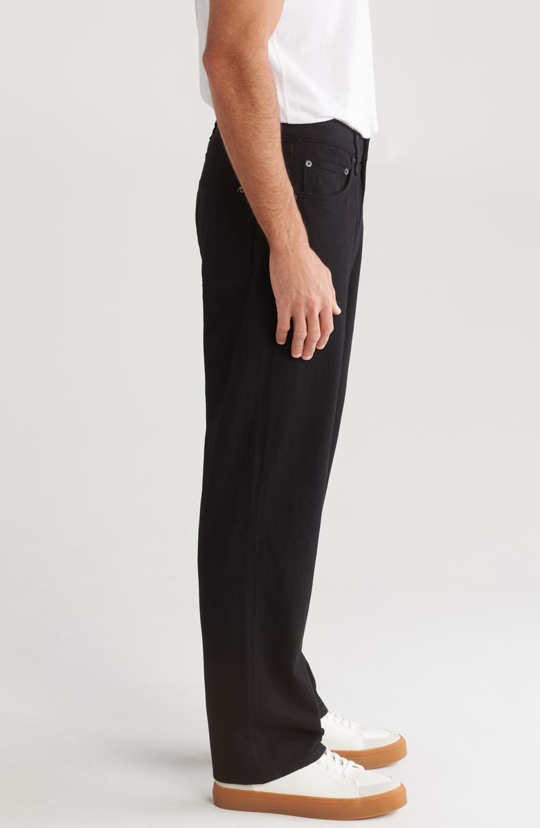 rag & bone Fit 4 Authentic Stretch Straight Leg Baggy Jeans, Alternate, color, Black