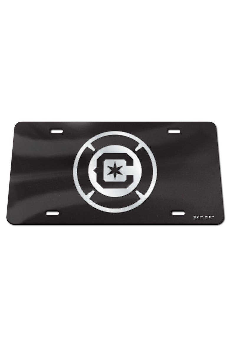WINCRAFT Chicago Fire Laser Cut Metal License Plate Frame, Main, color, Black