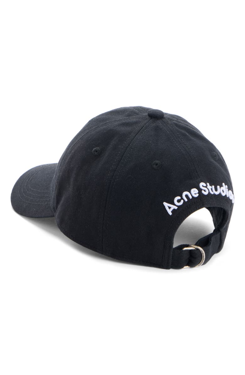 Acne Studios Carliy Embroidered Back Logo Adjustable Baseball Cap, Alternate, color, Black