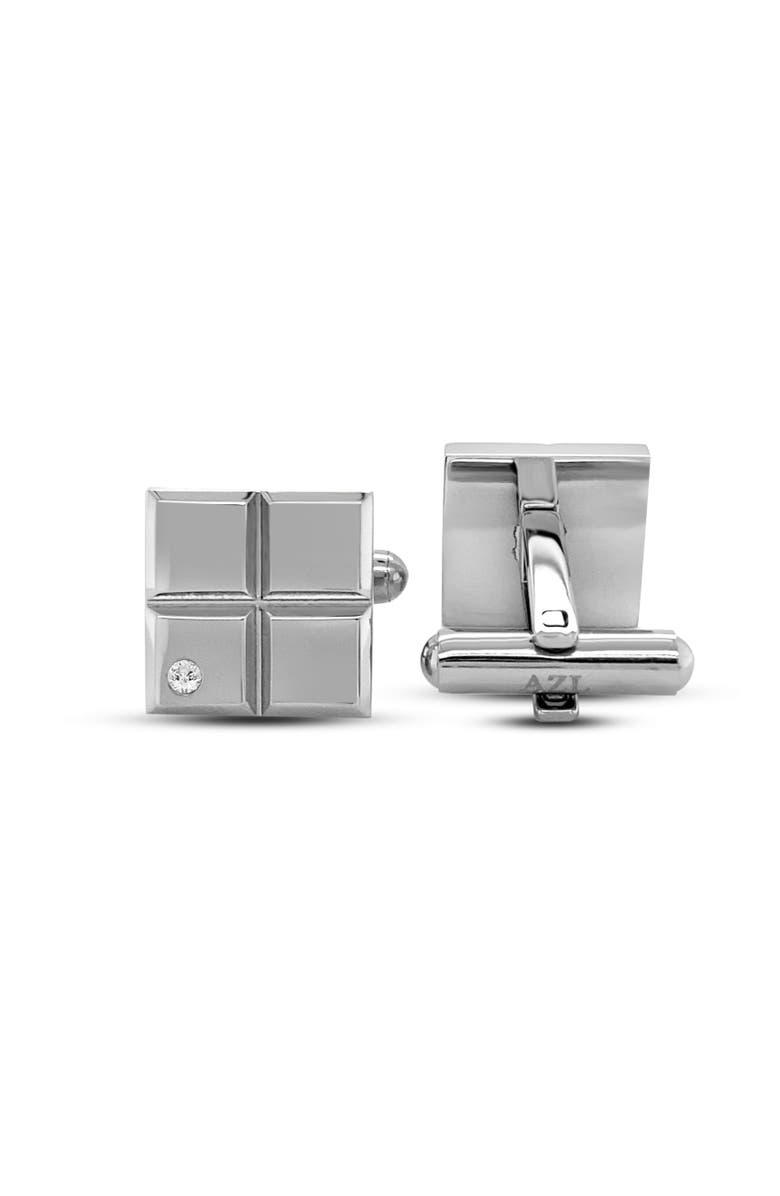 Anna Zuckerman Ventana Square Cufflinks, Alternate, color, White Diamond Crystalline