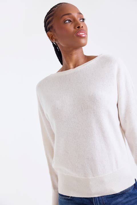 Alaia Long Sleeve 100% Cashmere Sweater