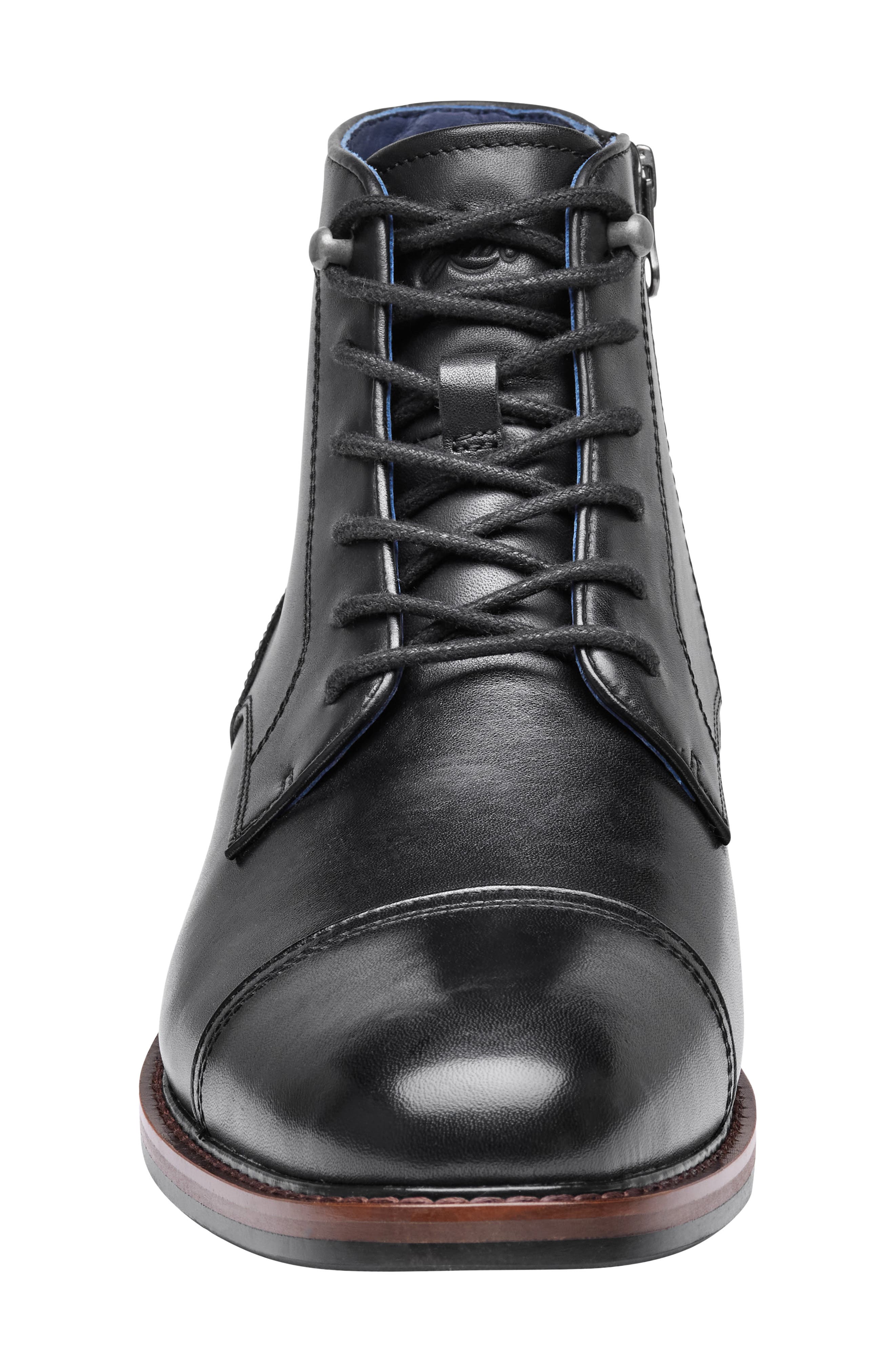 XCFlex® Daylen Cap Toe Boot, Alternate, color, BLACK HAND-FINISHED FULL GRAIN