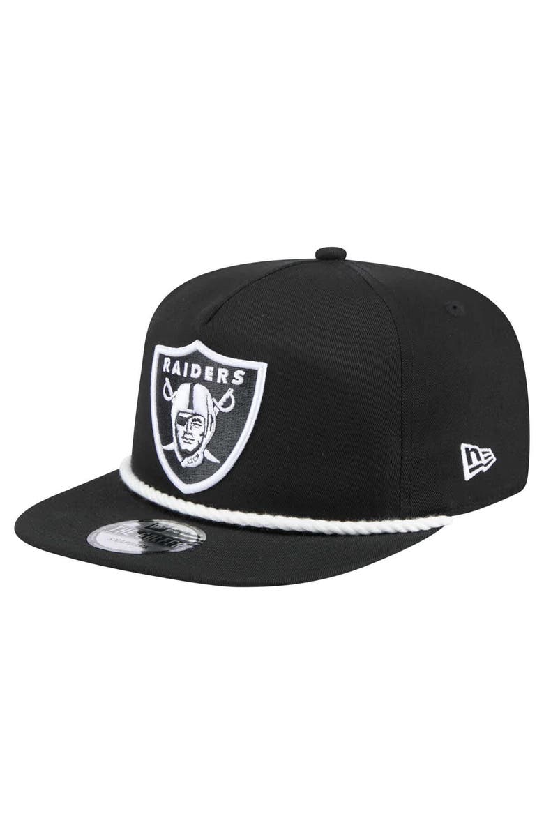 New Era Men's New Era Black Las Vegas Raiders B-Dub Golfer Snapback Hat, Main, color, Black