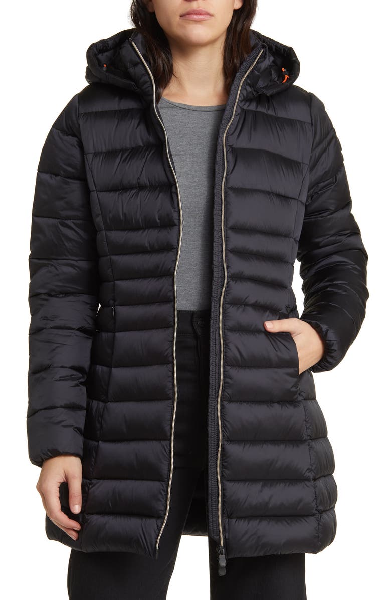 Save The Duck Reese Water Repellent Longline Puffer Jacket, Alternate, color, 