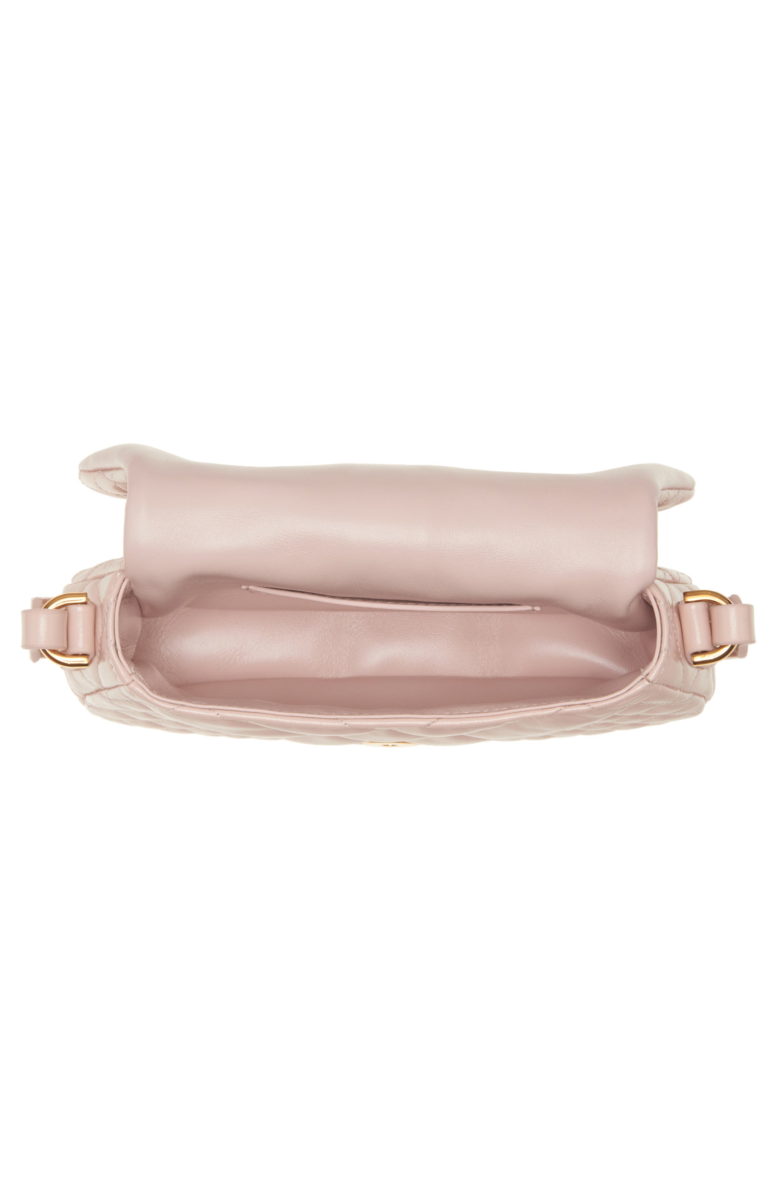 Mini Greca Goddess Quilted Leather Shoulder Bag, Alternate, color, POWDER BLUSH/ VERSACE GOLD