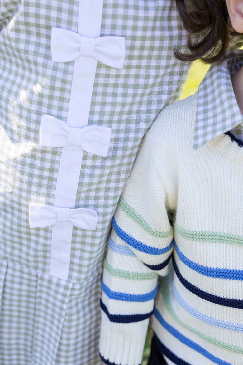 Sweater with Raised Stripes, Alternate, color, Ivory Multi Stripe