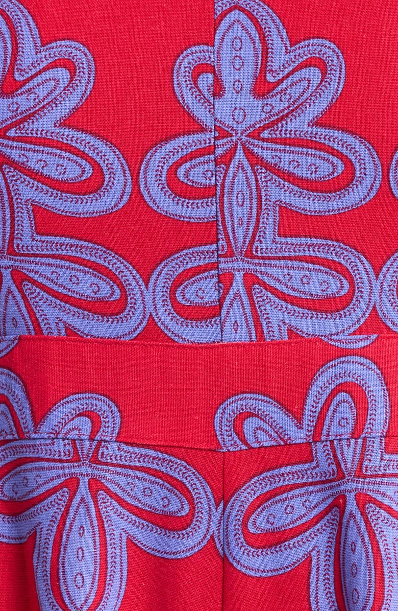 SUGARLIPS Rory Abstract Kirsten Tie Romper Curve, Alternate, color, Cherry-Mul