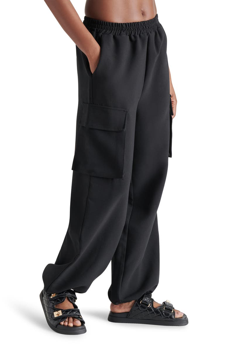 Steve Madden Themis Cargo Pants, Alternate, color, Black
