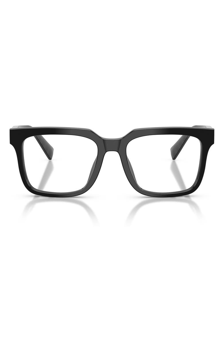 Dolce&Gabbana 51mm Square Optical Glasses, Main, color, Black