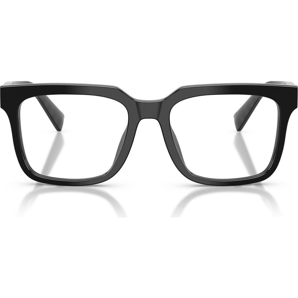 Dolce & Gabbana Dolce&gabbana 53mm Polarized Square Optical Glasses In Black