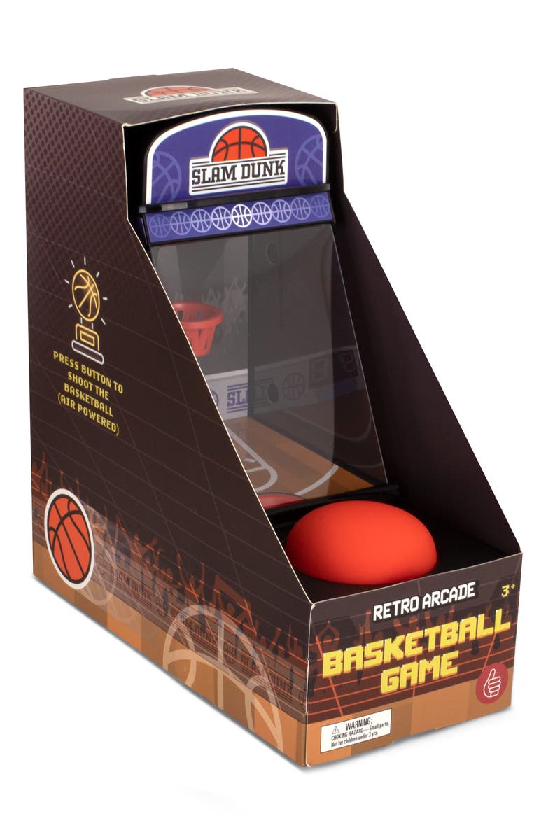 thumbsUp! Retro Mini Arcade Basketball, Alternate, color, Black