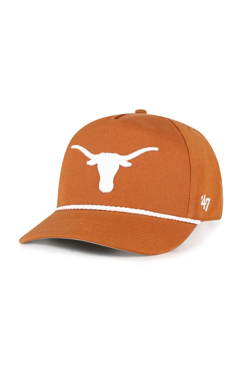 '47 Men's '47  Texas Orange Texas Longhorns Rope Hitch Adjustable Hat, Main, color, Burnt Orange