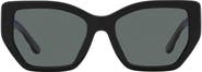 Tory Burch 53mm Polarized Rectangular Sunglasses