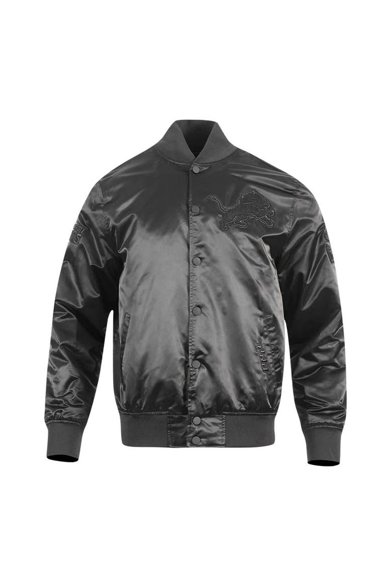 Men's Pro Standard Aidan Hutchinson Black Detroit Lions Player Full-Snap Jacket, Alternate, color, Black