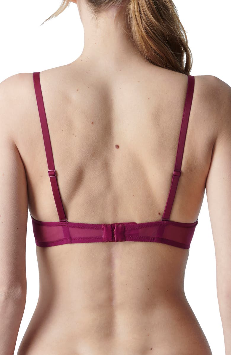 Simone Perele Singuliere Underwire Demi Bra, Alternate, color, Syrah