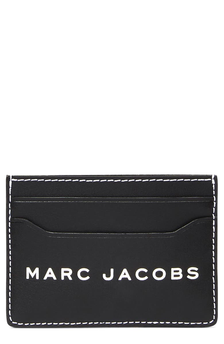 The Marc Jacobs MARC JACOBS The Tag Leather Card Case, Main, color, Black