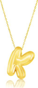 SIMONA Bubble Initial Pendant Necklace