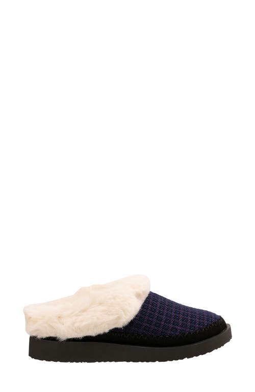 Revitalign Aspen Nordic Orthotic Faux Fur Lined Slippers In Blue