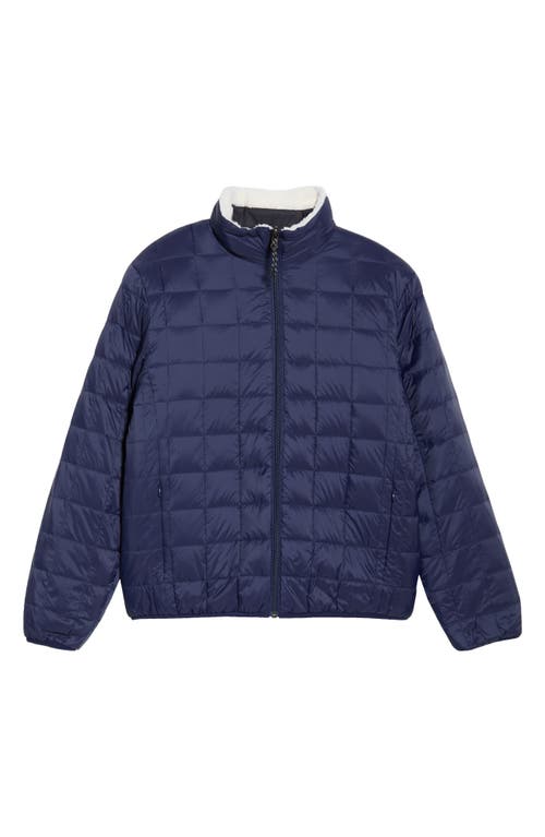 TAION Reversible Fleece Down Jacket in Navyivory  product