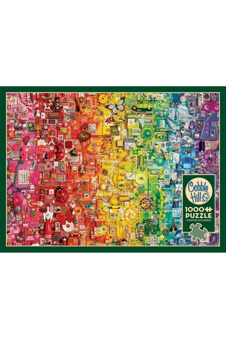 1000 Piece Puzzle Colourful Rainbow, Alternate, color, Multicolored