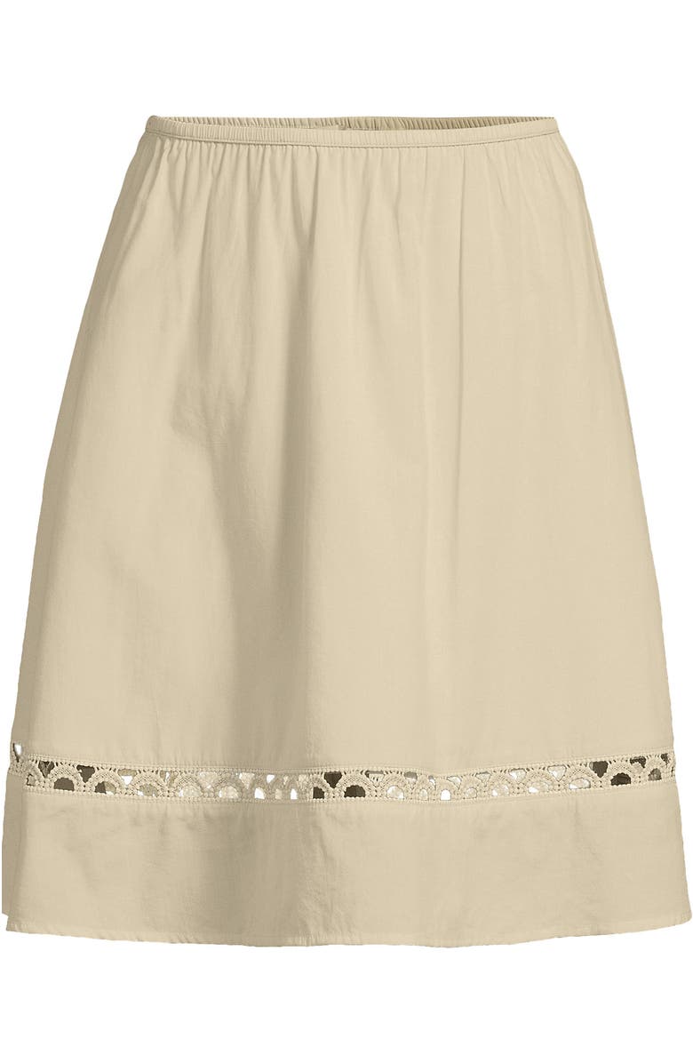 Lands' End Voile Ladder Trim Mini Skirt, Alternate, color, Dried Bamboo