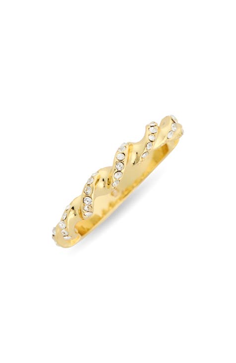 Twisted Pavé Band Ring