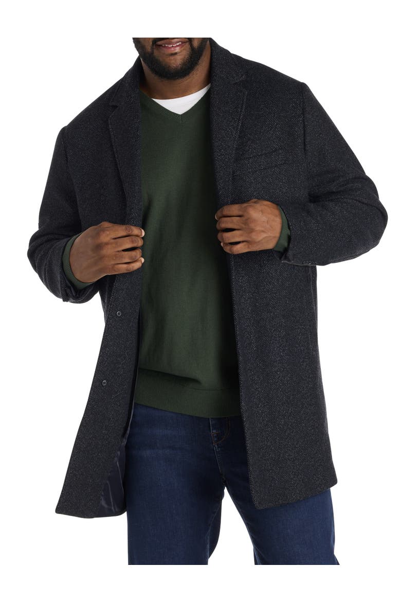 Big & Tall Darren X Overcoat, Main, color, NAVY