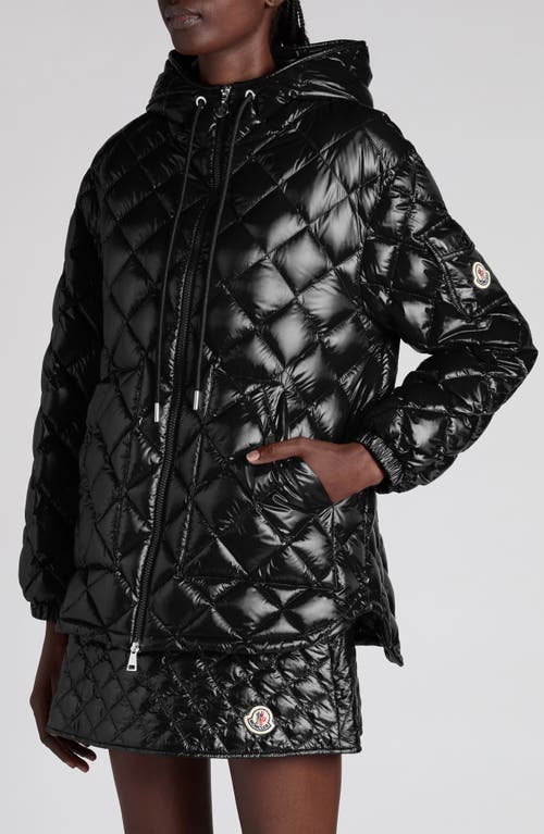 Moncler Diamond Quilted Down Jacket Puffer Jackets Black In Black