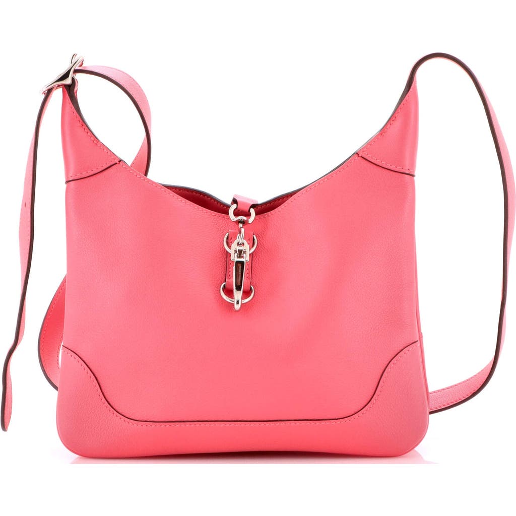 Pre-owned Hermes Hermes Trim Duo Bag Evercolor 24 In Pink