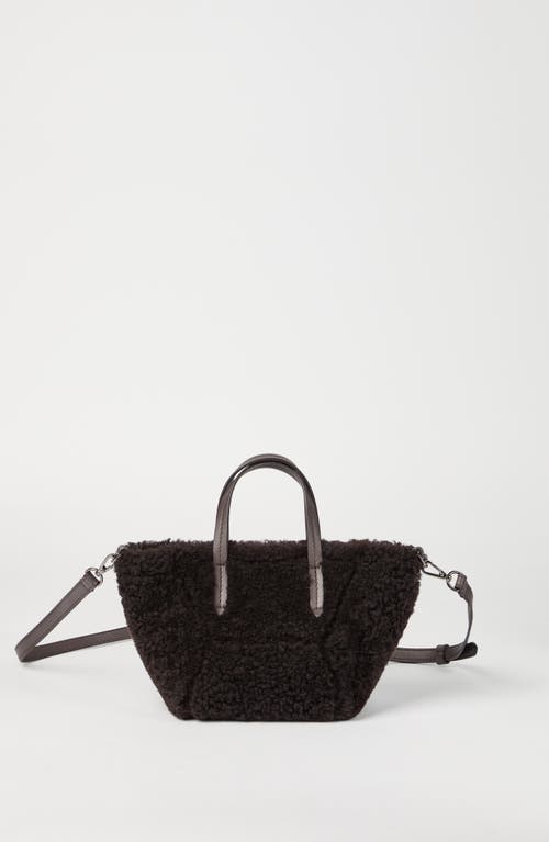 Brunello Cucinelli Shearling Bc Duo Mini Bag In Brown