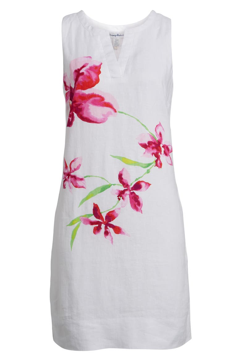 Floral Fade Shift Dress, Alternate, color, WHITE