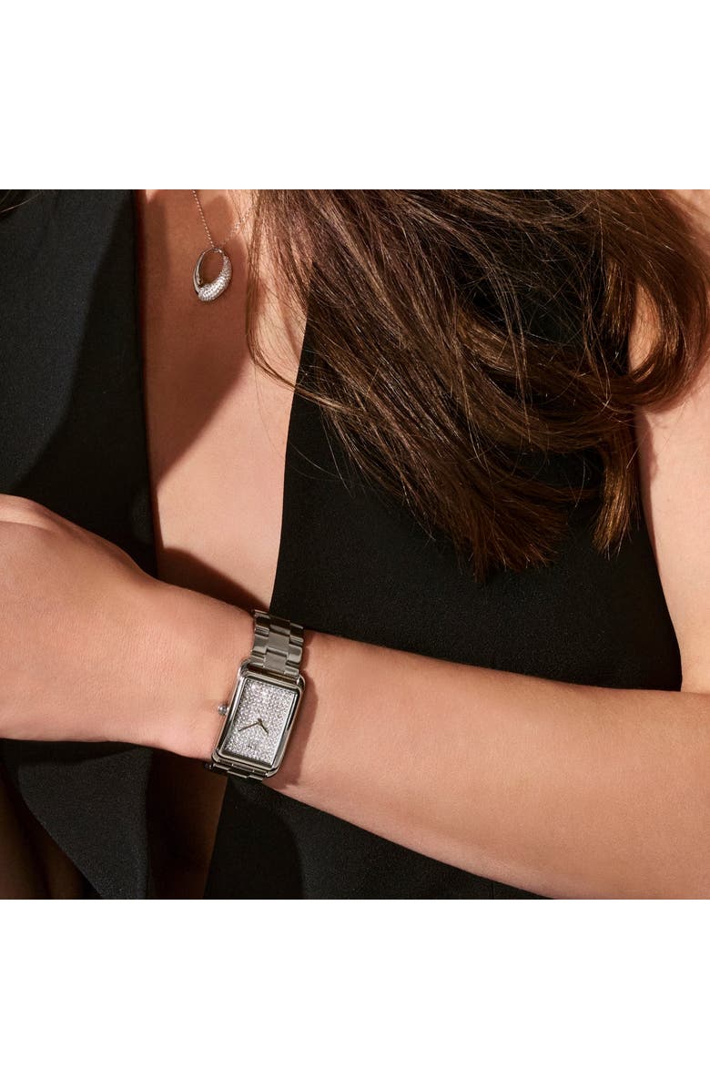 Sif Jakobs Jewellery Watch Santina with white zirconia, Alternate, color, Stainless Steel Silver