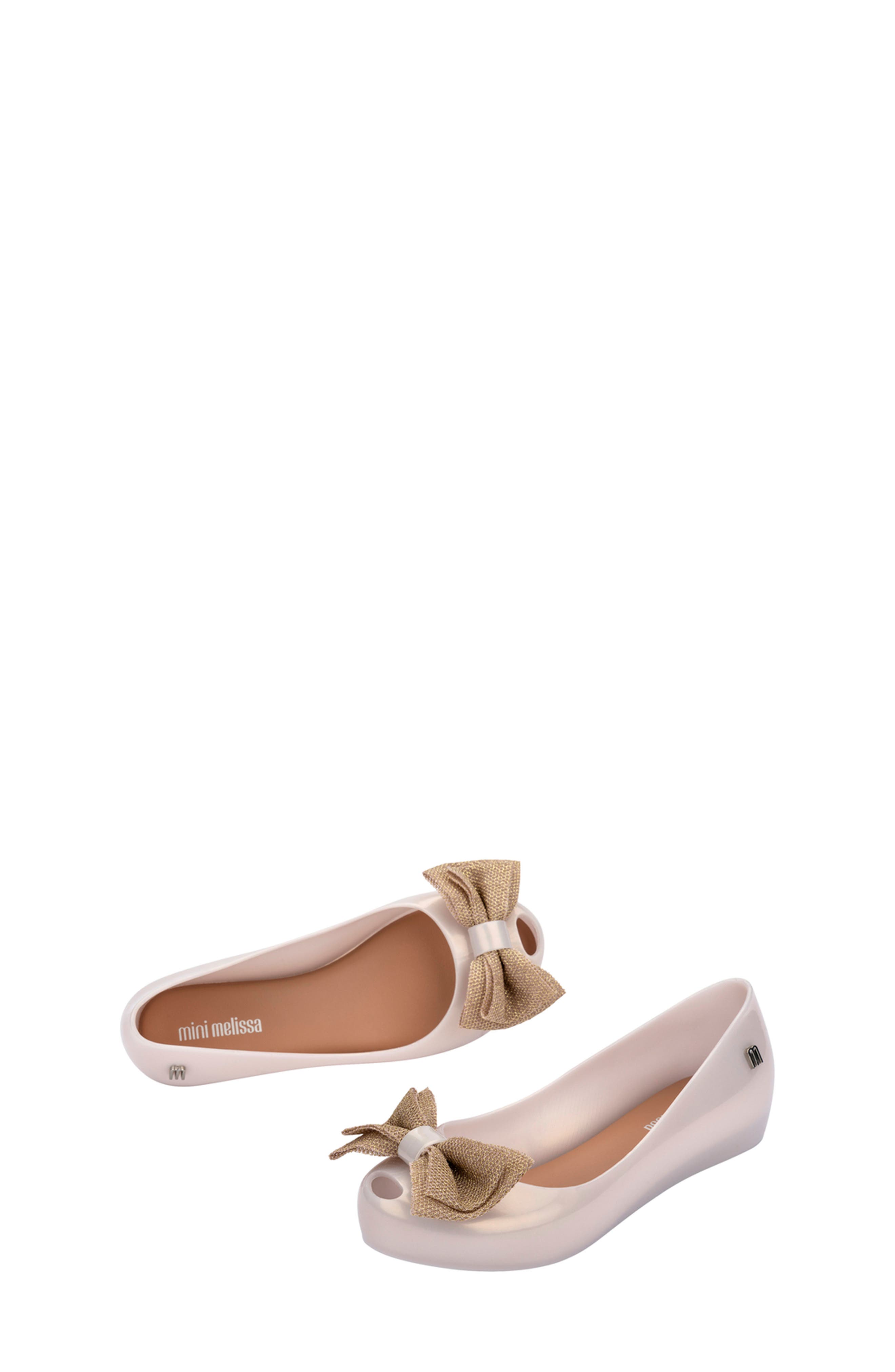 Mini Melissa Kids' Ultragirl Sweet X Flat, Alternate, color, Beige/Brown