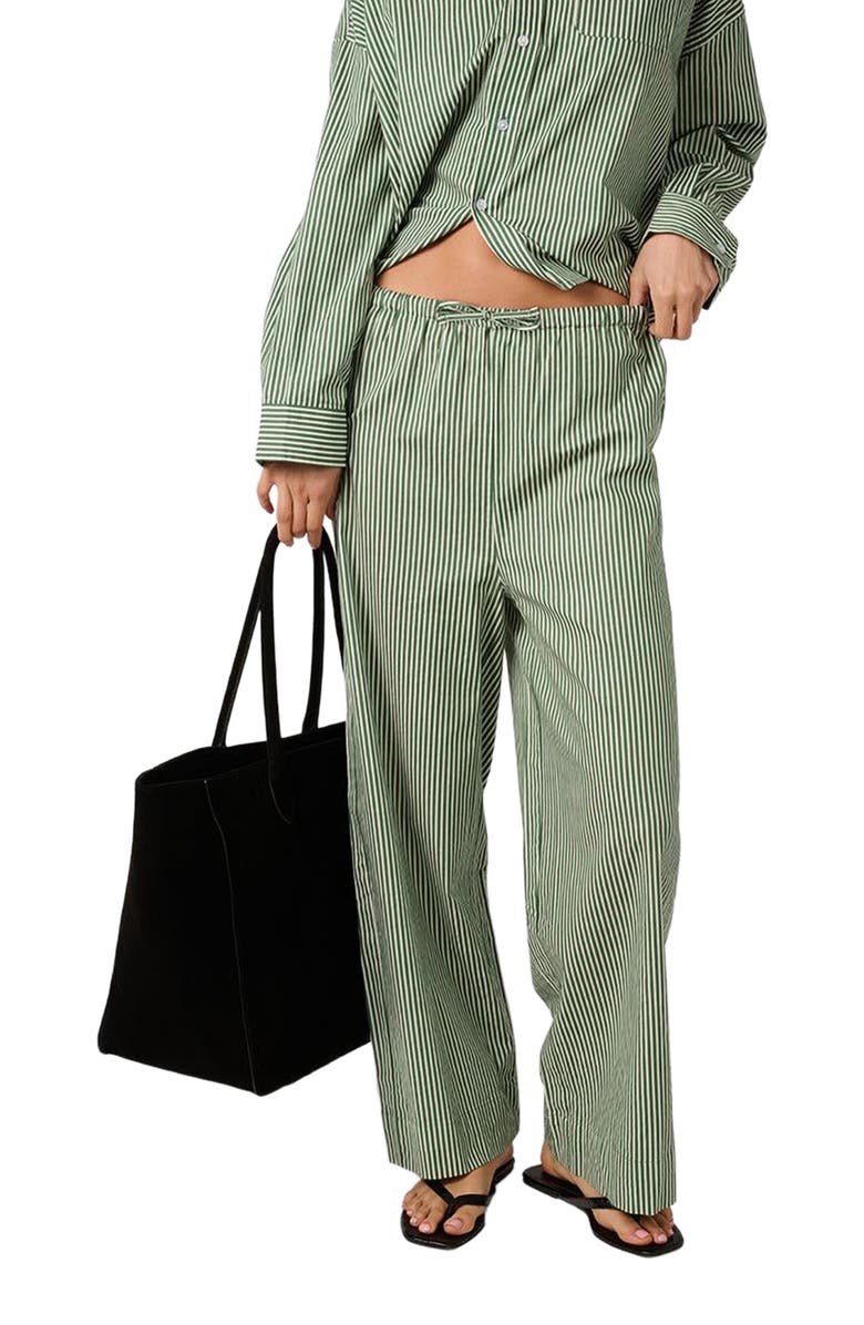 WeWoreWhat Tie Waist Pant, Alternate, color, Fern Multi