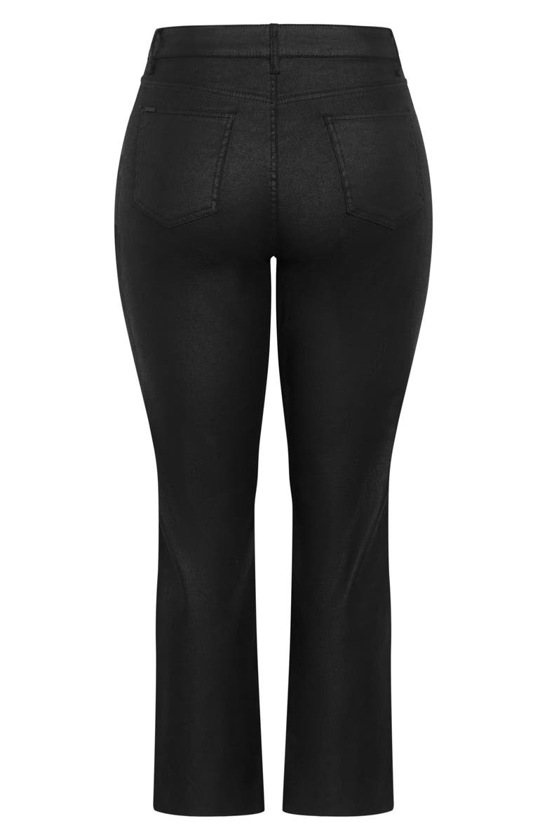 City Chic Harley Fit High Waist Coated Jean, Alternate, color, Black