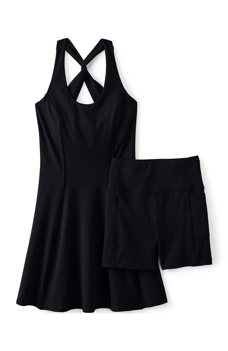 Lands' End Plus Size Active High Impact Skater Skirt Dress, Alternate, color, 