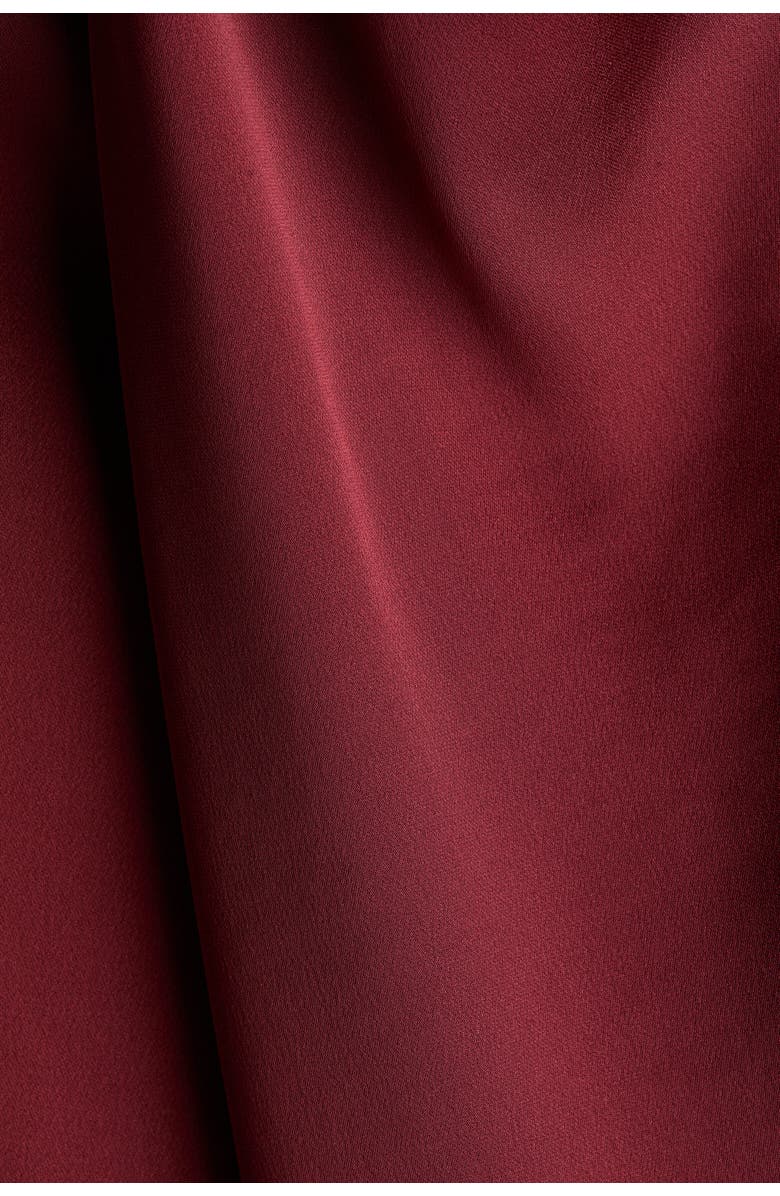 H&M Draped Satin Blouse, Alternate, color, Dark Red