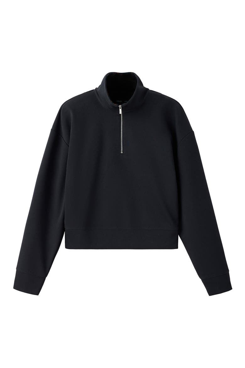 Quarter Zip Turtleneck Sweatshirt, Alternate, color, NAVY