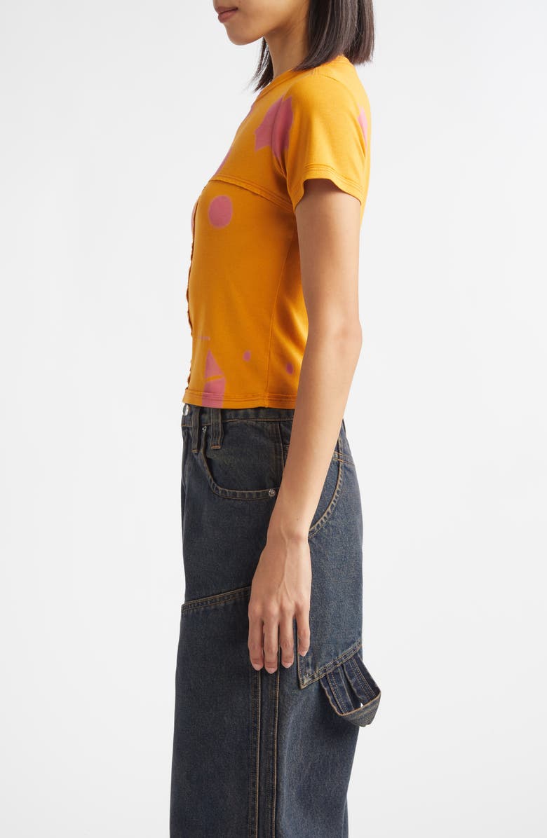 Eckhaus Latta Lapped Baby Tee, Alternate, color, Pop