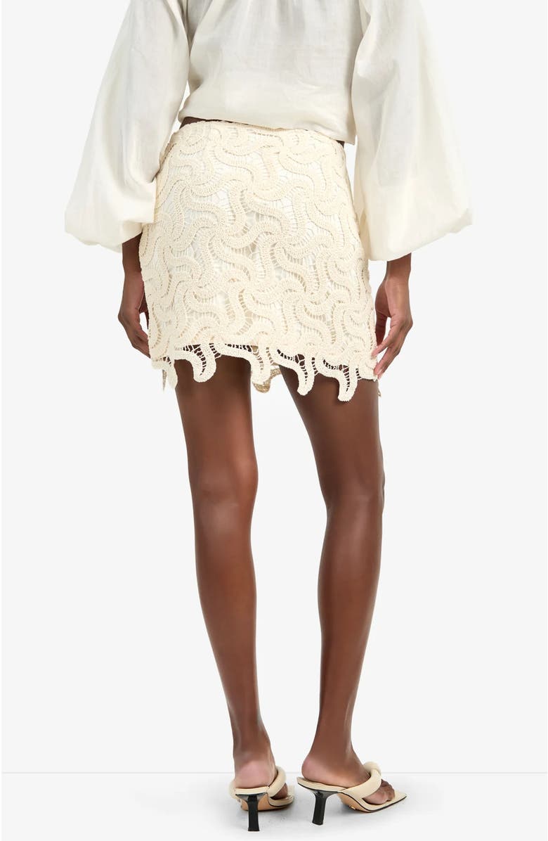 Trina Turk Rico Scallop Lace Skirt, Alternate, color, Bonita Beige