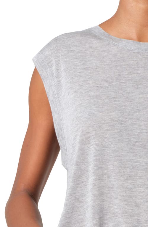 Agolde Raya Cotton Muscle Tee In Grey Heather (grey)