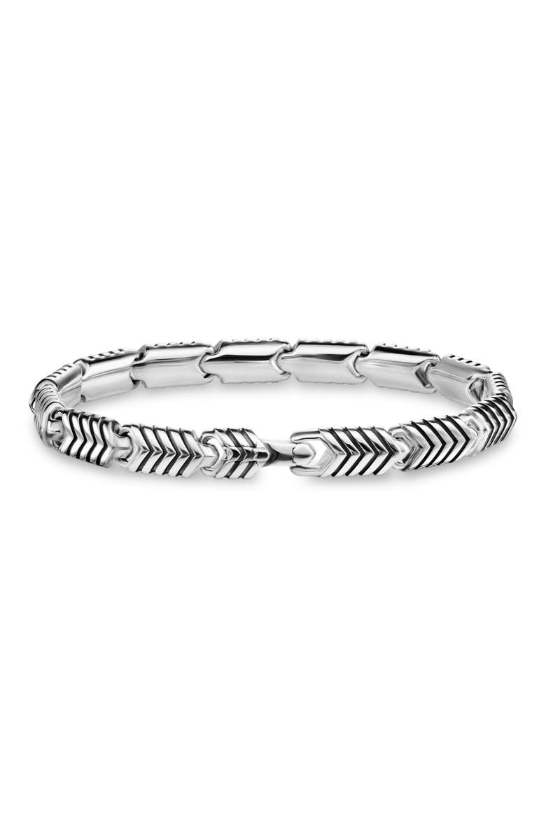 Chevron Link Bracelet in Sterling Silver, Alternate, color, SILVER