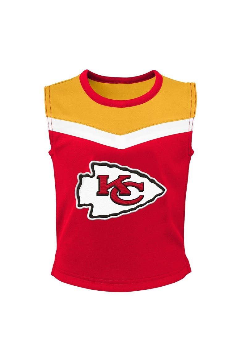 Girls Preschool Red Kansas City Chiefs Spirit Cheerleader Two-Piece Set with Bloomers, Alternate, color, Red